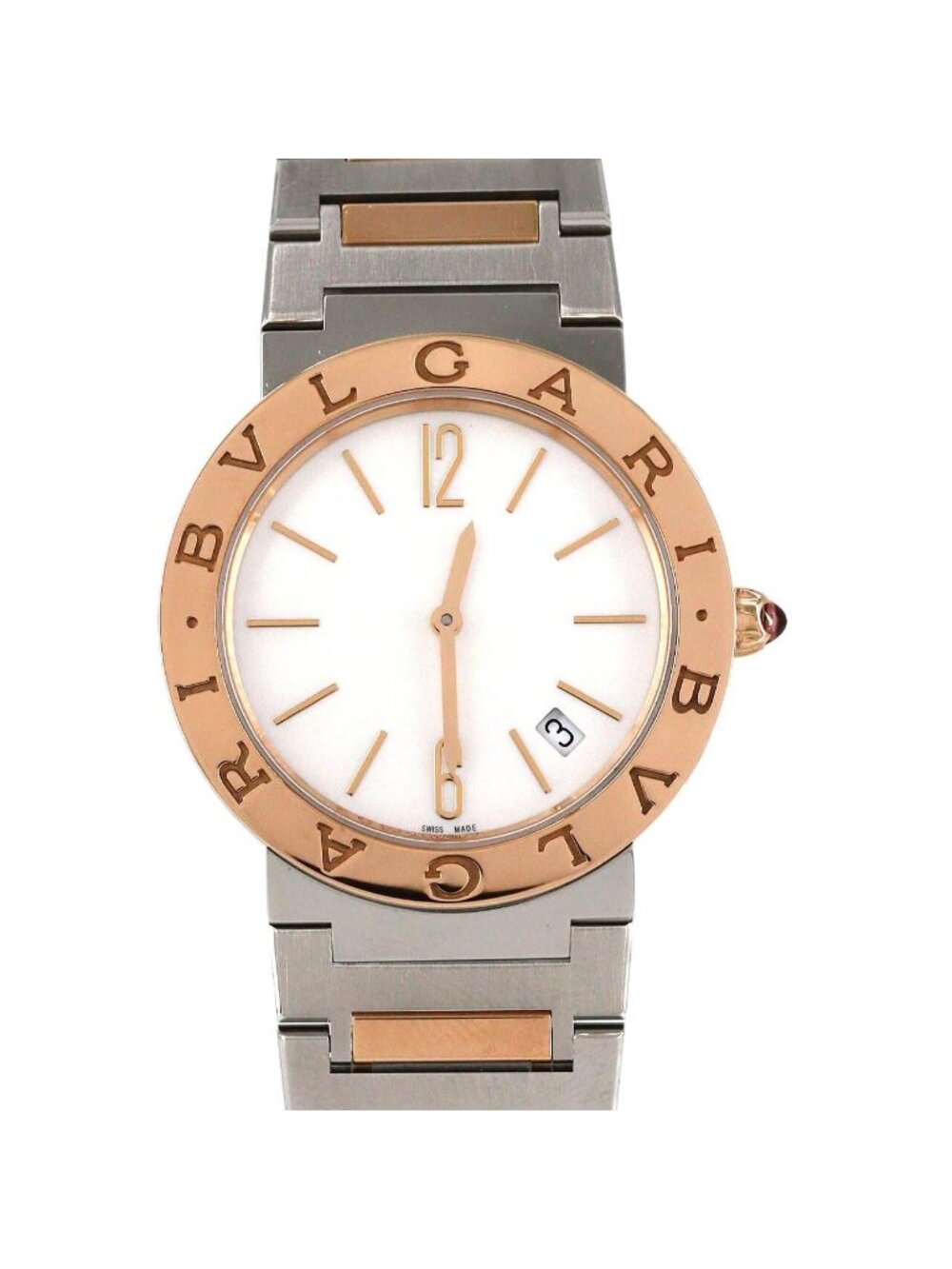 Bvlgari PG Quartz Stainless Steel Pink Gold Watch